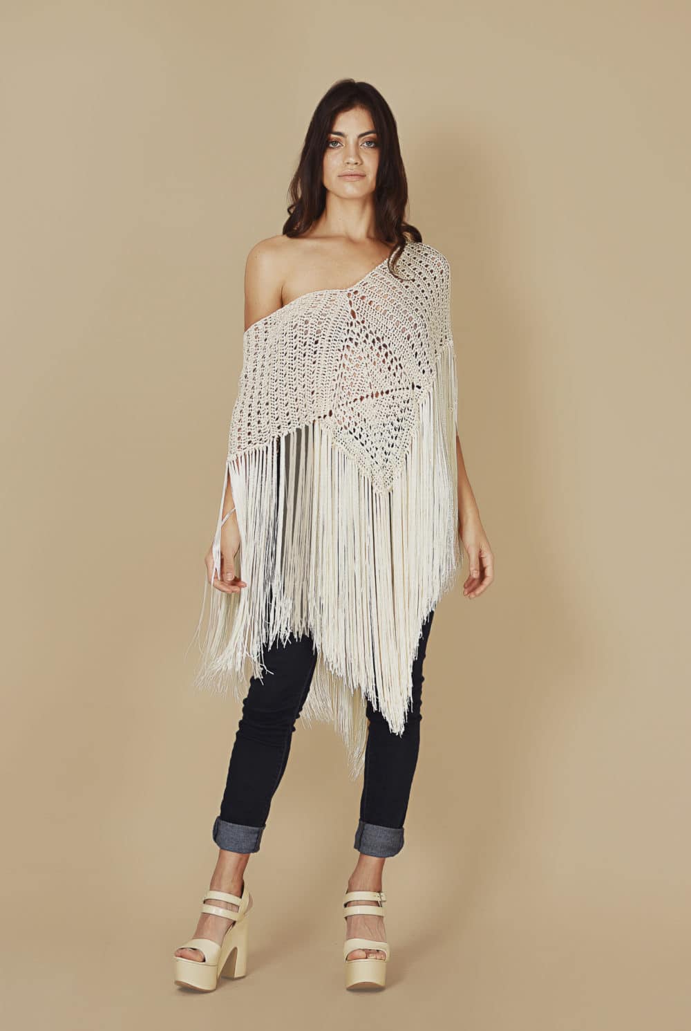Banus Poncho - Cream - Image 2