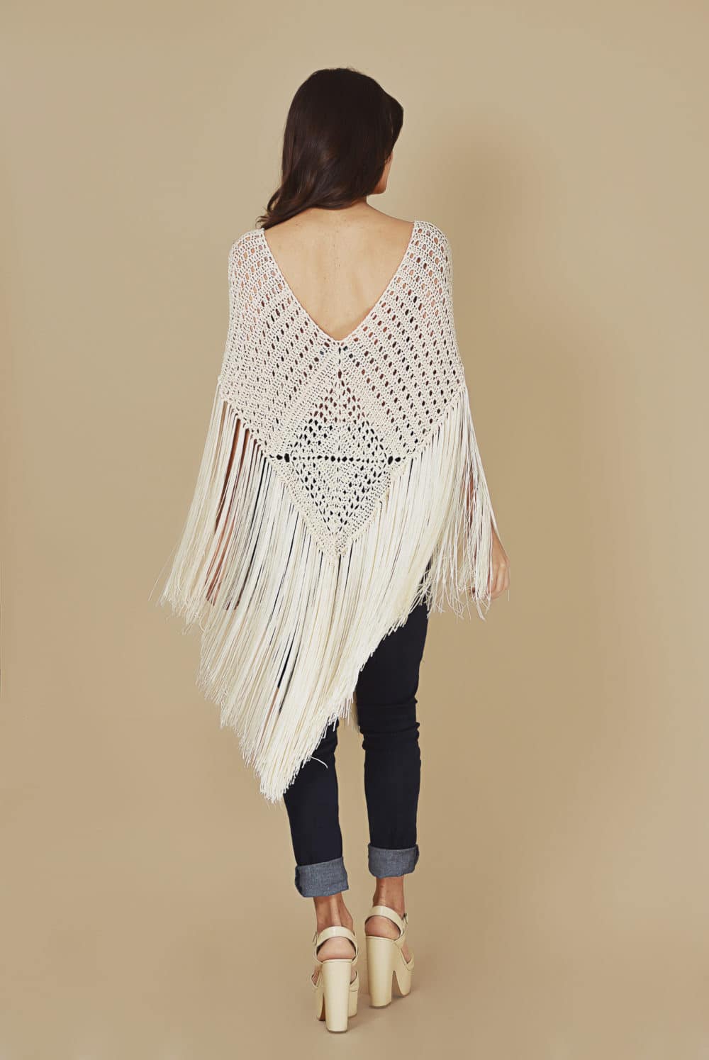 Banus Poncho - Cream - Image 11