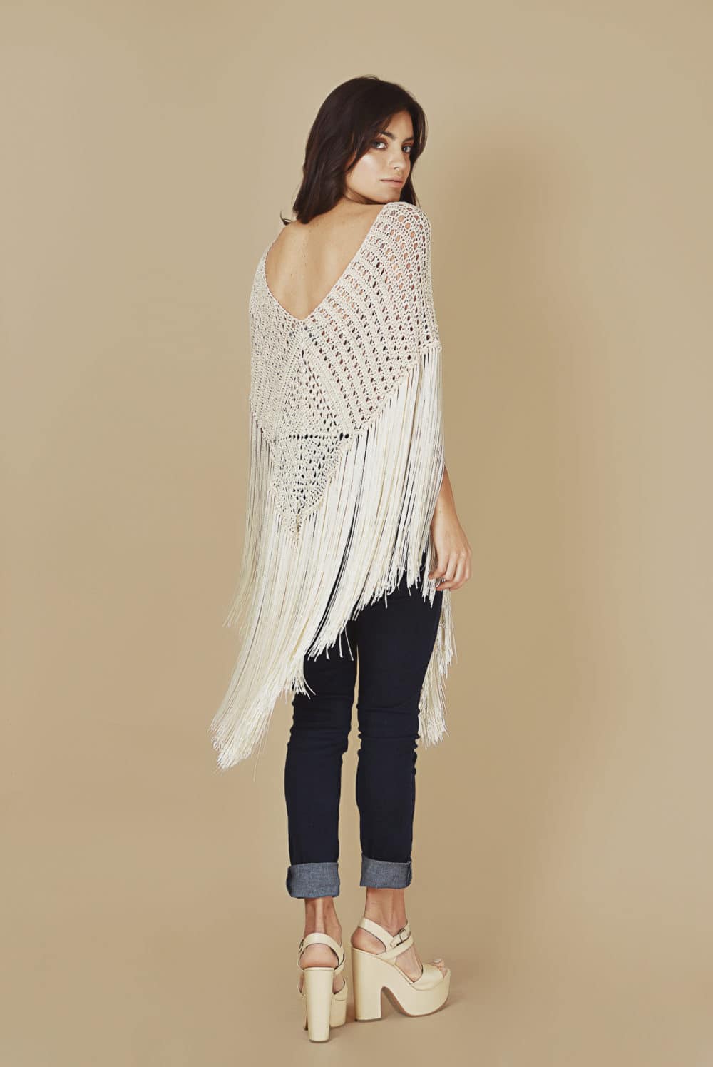 Banus Poncho - Cream - Image 4