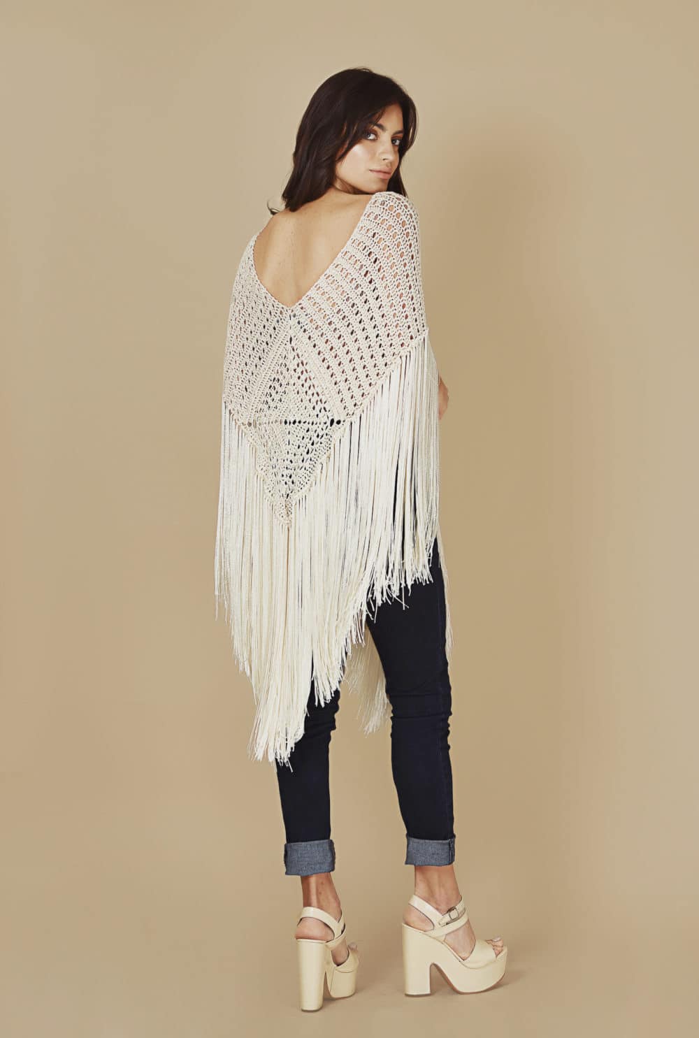 Banus Poncho - Cream - Image 3