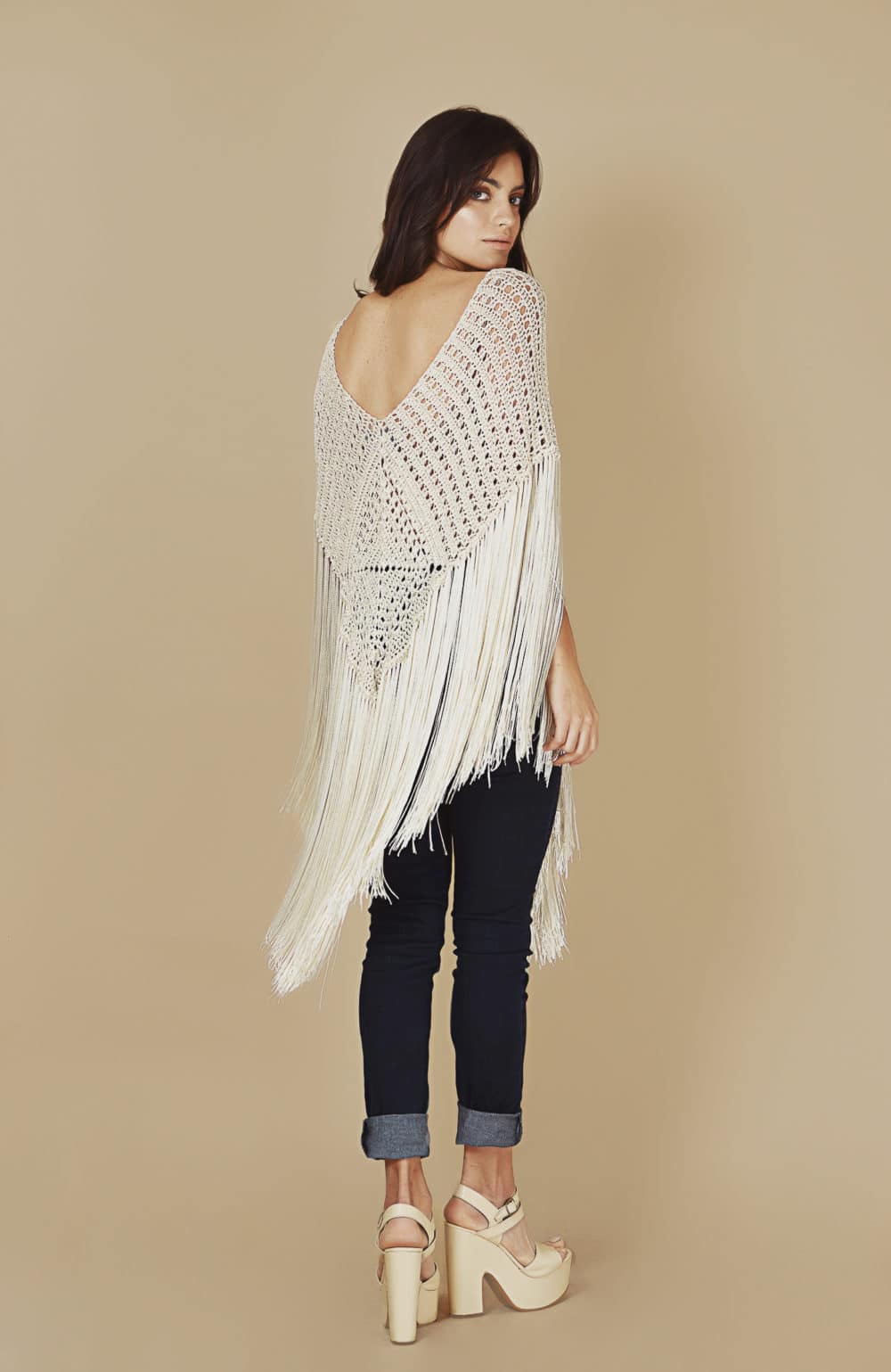 Banus Poncho - Cream - Image 9
