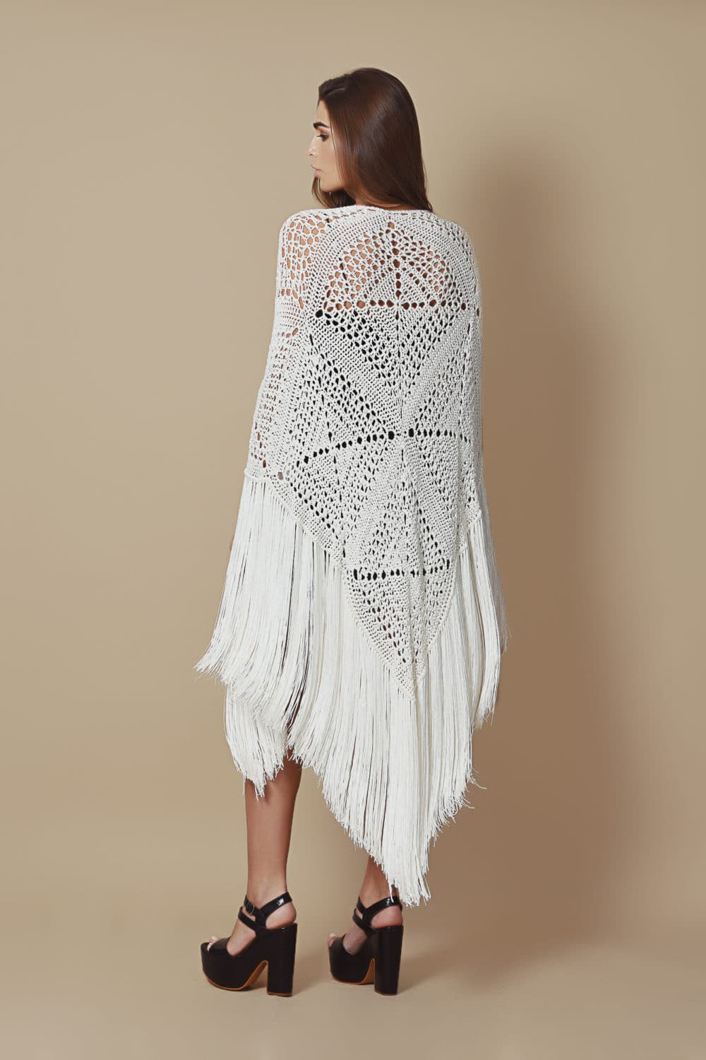 Niza Shawl - White - Image 6