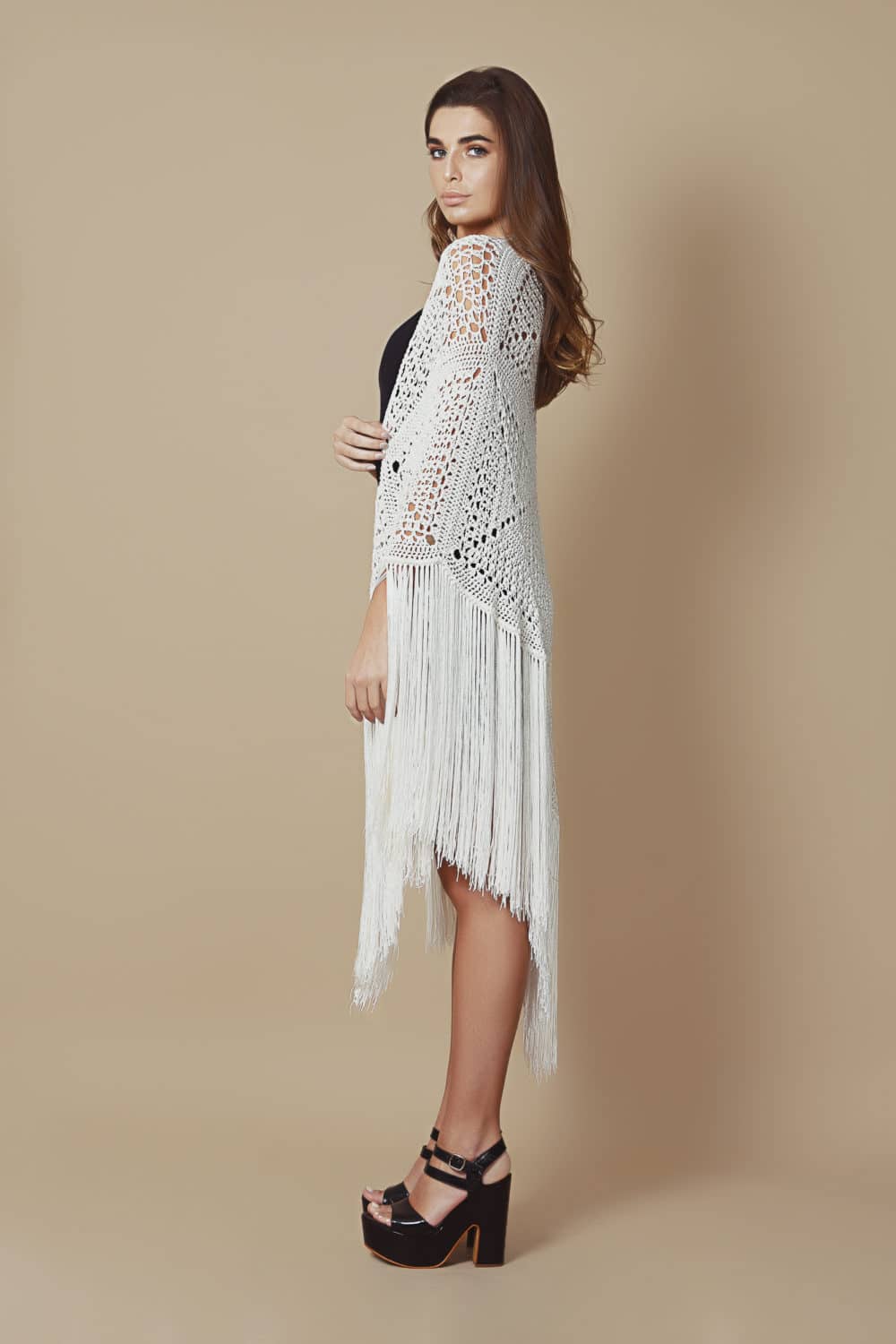 Niza Shawl - White - Image 8