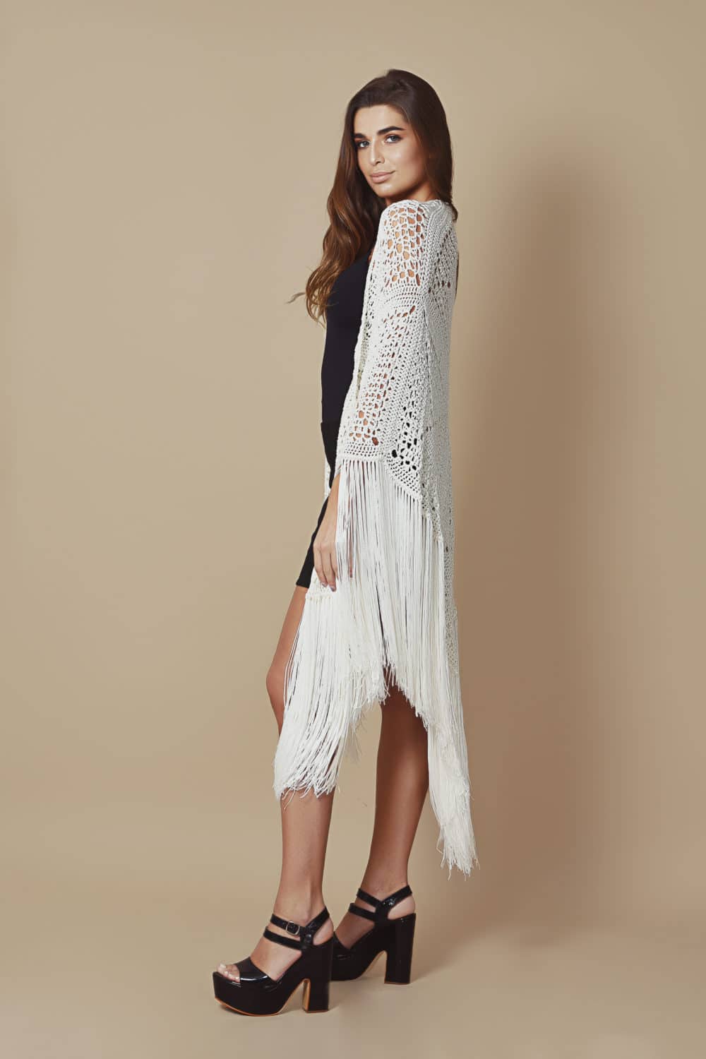 Niza Shawl - White - Image 7