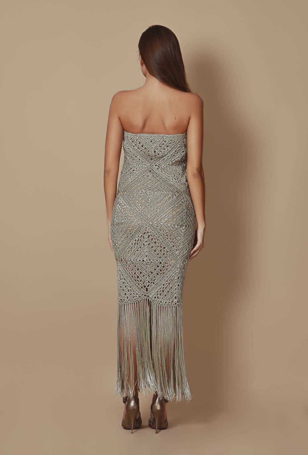 Venice Dress - Mink With Sequins - Image 7